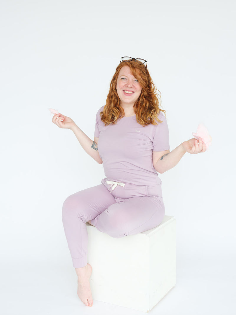 Women’s Bamboo Jogger Pajamas Set Lilac